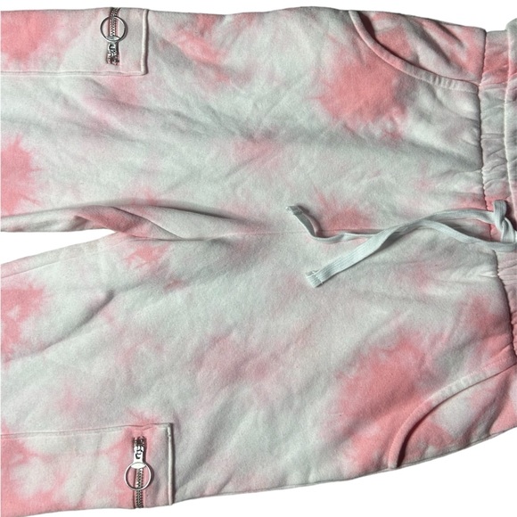 Brand New Justice White & Pink Sweatpants Romper, Size 14, with Tags - Picture 2 of 6